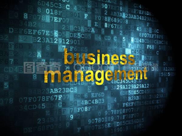基于數字背景的商業概念商業管理
