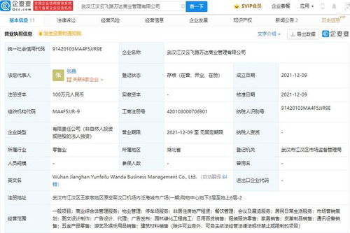 萬(wàn)達(dá)商業(yè)于武漢成立新公司,經(jīng)營(yíng)范圍含五金產(chǎn)品零售等